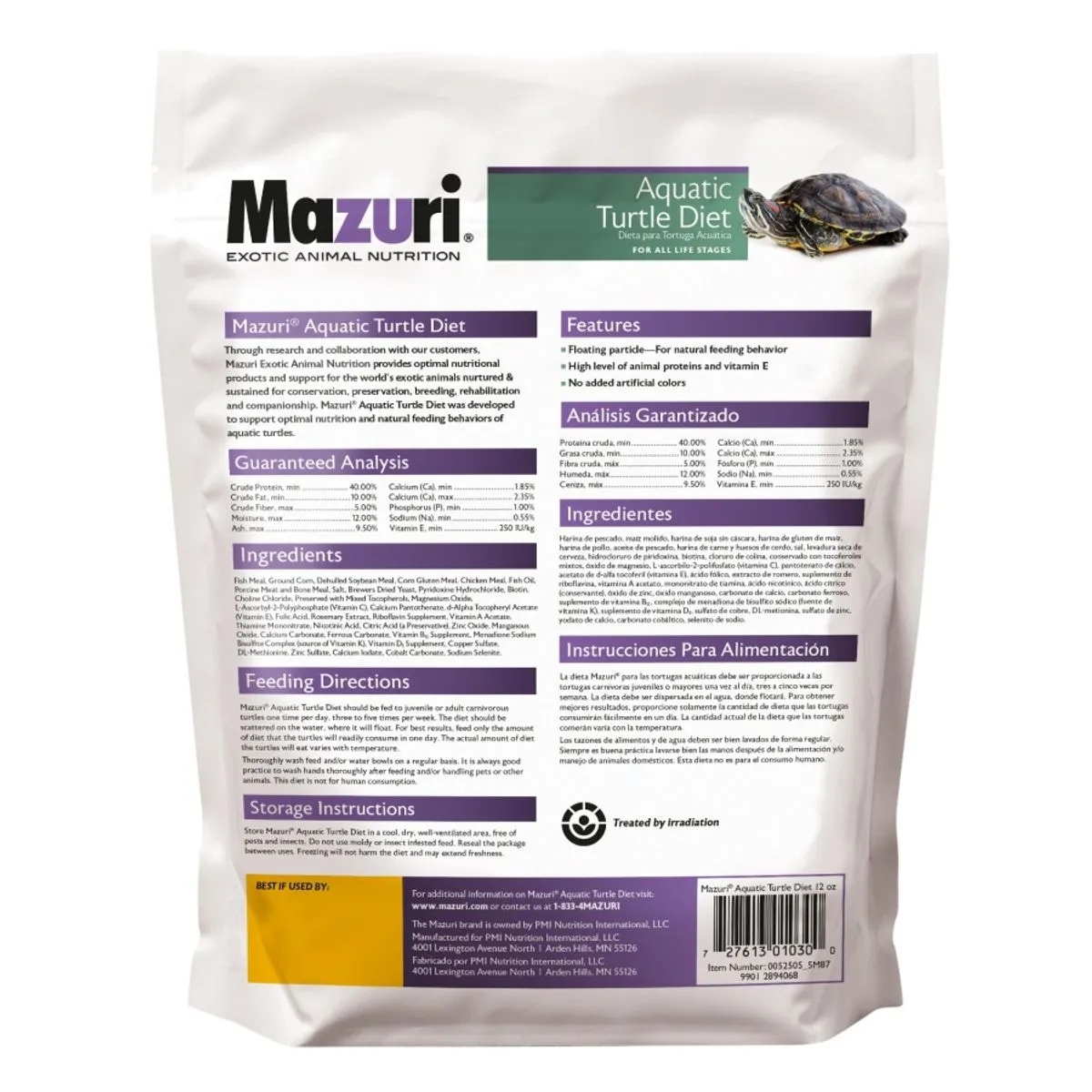 Mazuri Tortuga Acuatica 340 Gr - Imagen 2