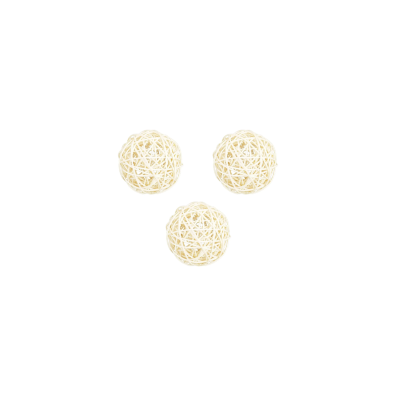 Set de Tres Pelotas de Mimbre